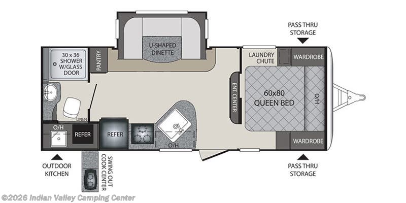 Floorplan of 2017 Keystone Bullet 22RBPR