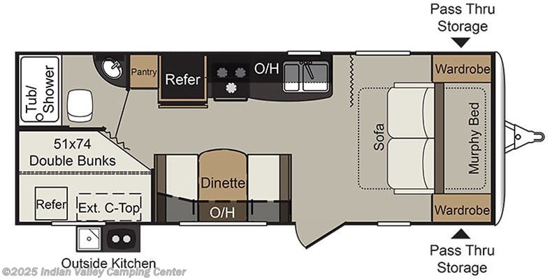 Floorplan of 2018 Keystone Passport Ultra Lite Express 239ML