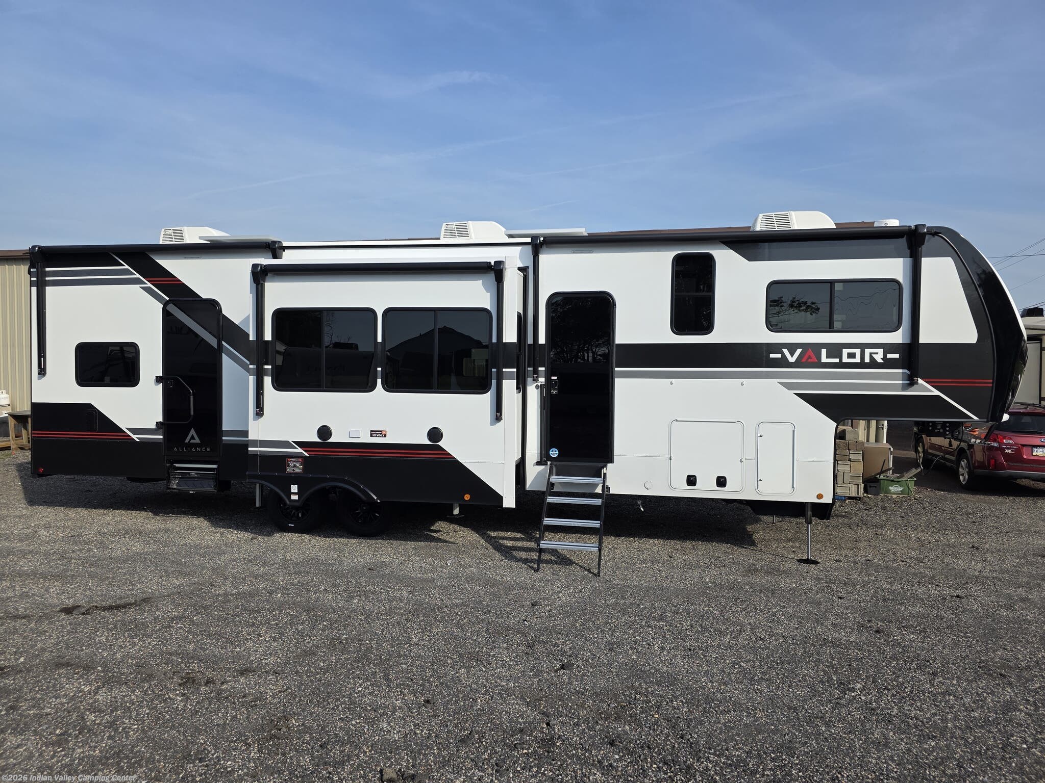 2026 Alliance RV Valor 36V11 - New Toy Hauler For Sale by Indian Valley Camping Center in Souderton, Pennsylvania features Medicine Cabinet, Air Conditioning, Power Roof Vent, LP Detector, Smoke Detector