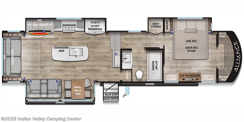 Floorplan of 2026 Alliance RV Paradigm 340RL