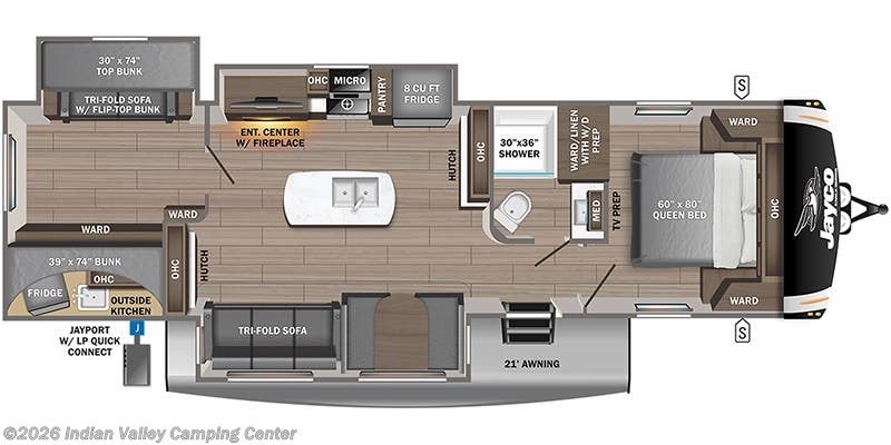 Floorplan of 2023 Jayco Eagle HT 