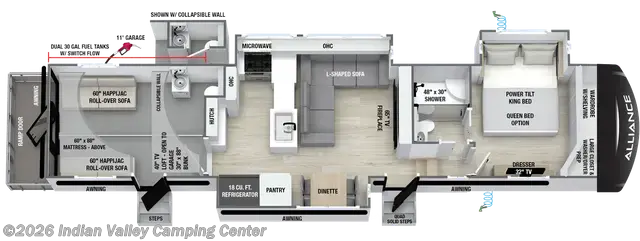 Floorplan of 2027 Alliance RV Valor 37V11