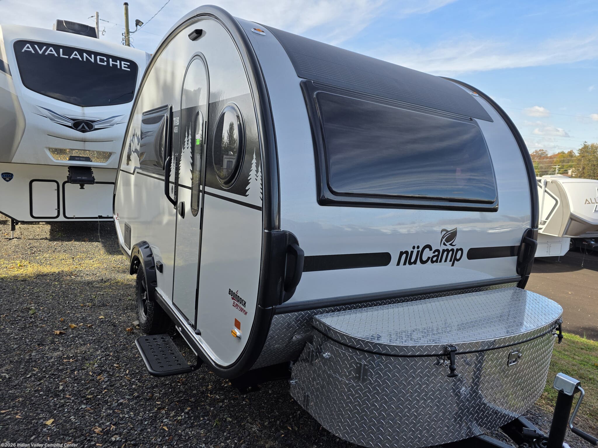 2026 NuCamp TAB 400 Boondock - New Travel Trailer For Sale by Indian Valley Camping Center in Souderton, Pennsylvania features TV, Solar Panel, External Shower, Inverter, Heat Pump