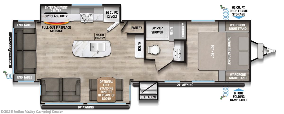 Floorplan of 2026 Alliance RV Delta 292RL