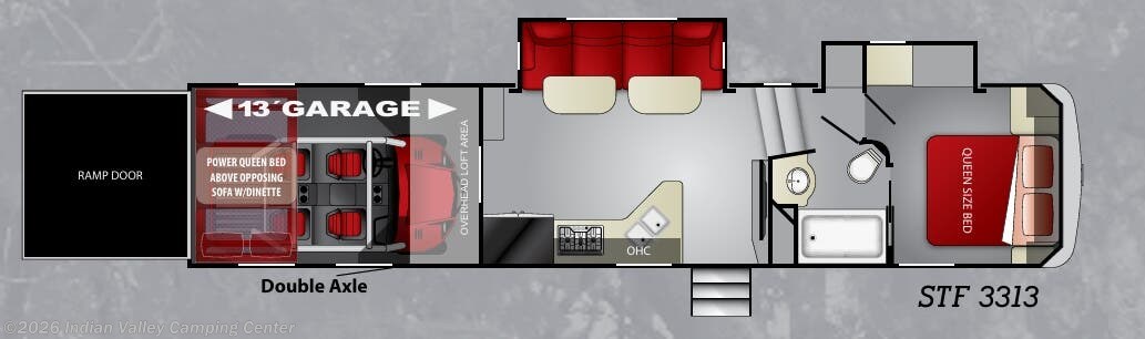 Floorplan of 2019 Cruiser RV Stryker STF 3313