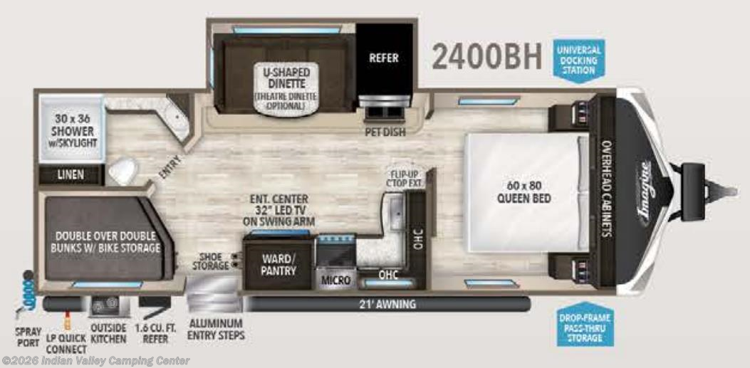 Floorplan of 2019 Grand Design Imagine 2400BH