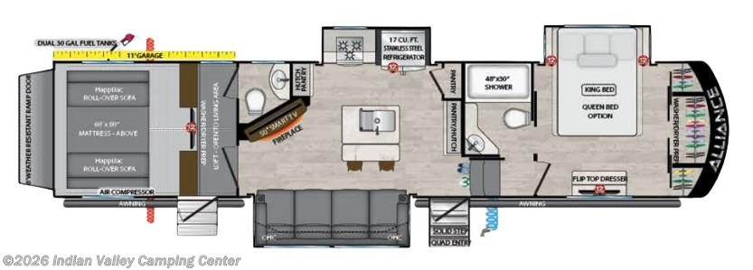 Floorplan of 2022 Alliance RV Valor 36V11