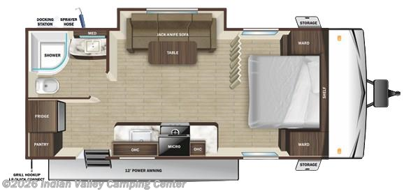 Floorplan of 2023 Highland Ridge Open Range Conventional 20FBS
