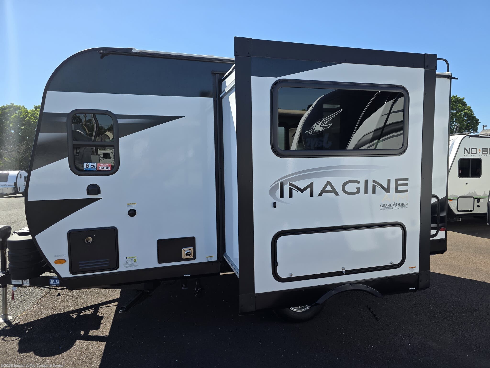 2024 Grand Design Imagine AIM 14MS - Used Travel Trailer For Sale by Indian Valley Camping Center in Souderton, Pennsylvania features Solar Panel, Griddle, Refrigerator, Ladder, Water Heater