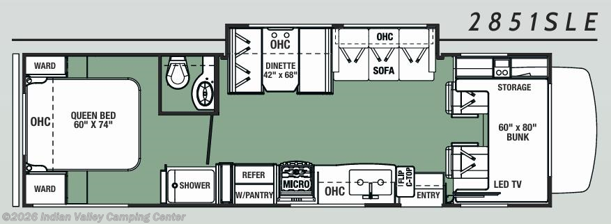 Floorplan of 2018 Forest River Forester LE 2851SLE