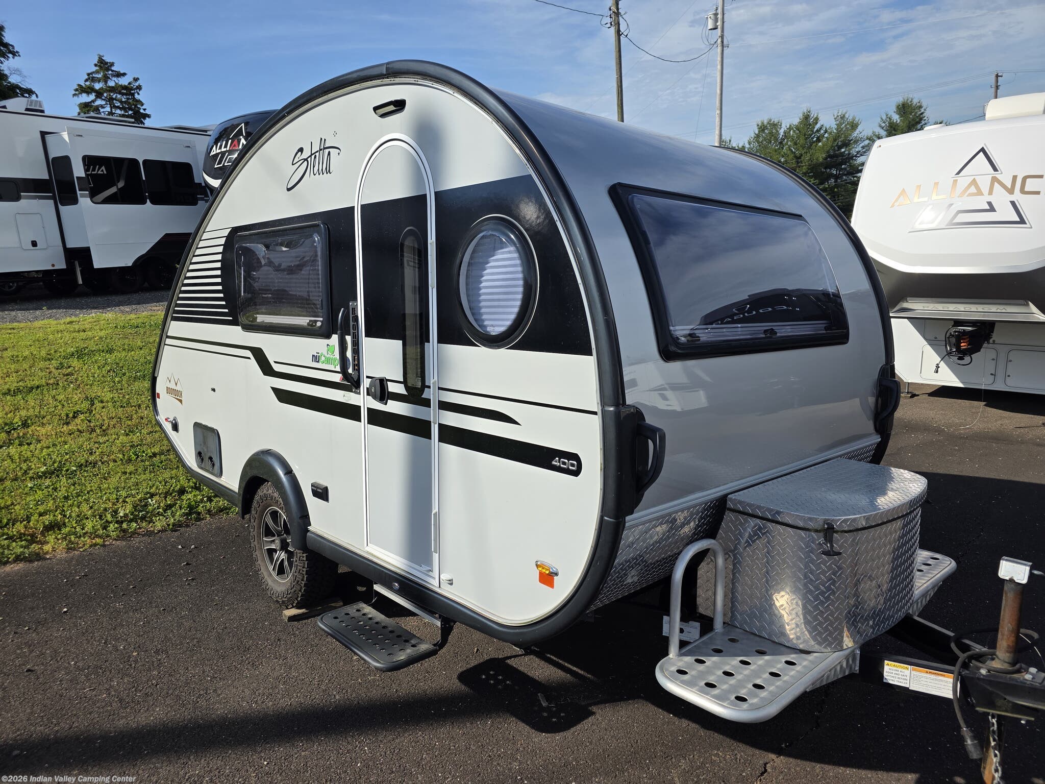 2021 NuCamp TAB 400 Boondock - Used Teardrop Trailer For Sale by Indian Valley Camping Center in Souderton, Pennsylvania features Water Heater, Stove Top Burner, Refrigerator, Microwave
