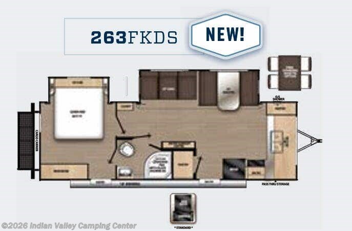 Floorplan of 2023 Coachmen Catalina Legacy Edition 263FKDS