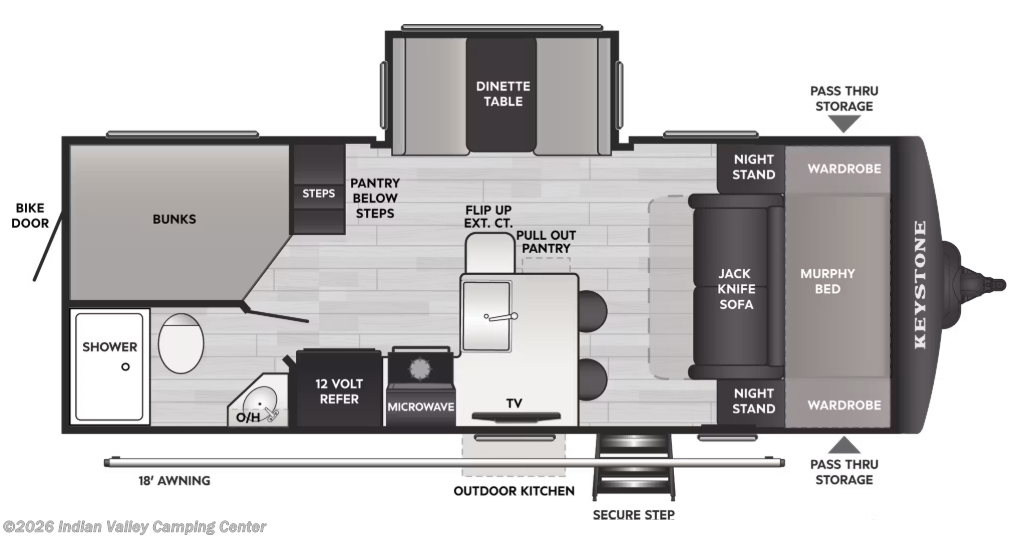 Floorplan of 2027 Keystone Passport SL Series 2220BH