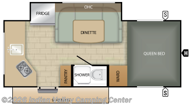 Floorplan of 2018 Starcraft Comet 18DS
