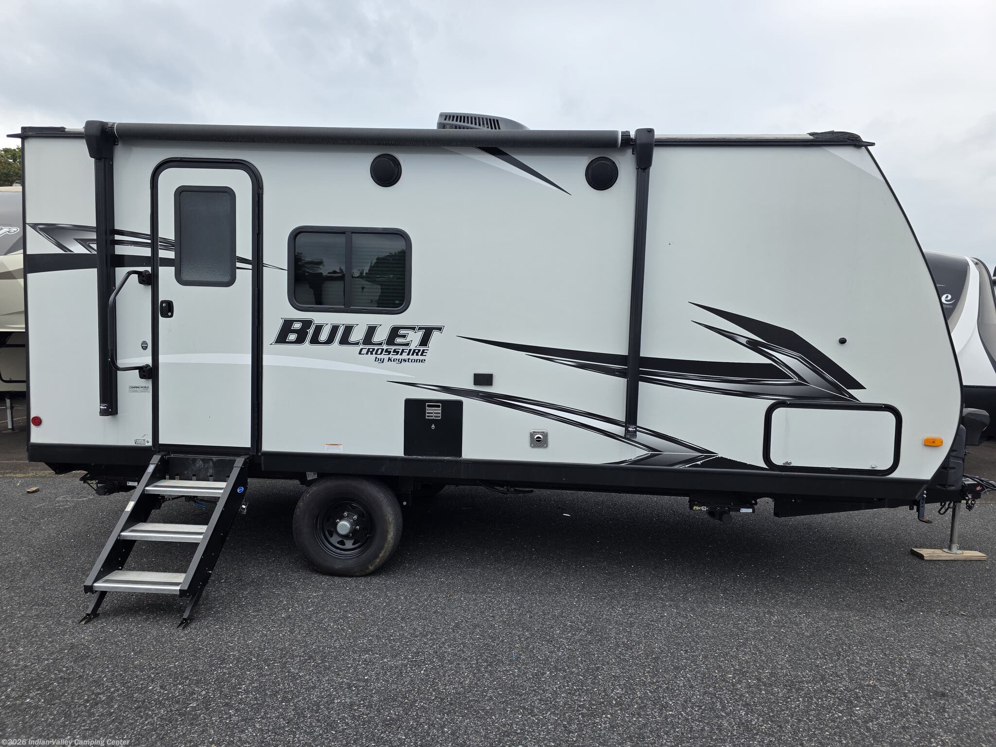 2021 Keystone Bullet Crossfire 1850RB - Used Travel Trailer For Sale by Indian Valley Camping Center in Souderton, Pennsylvania features Furnace, Awning, Stove Top Burner, Stove, Black Tank Flush
