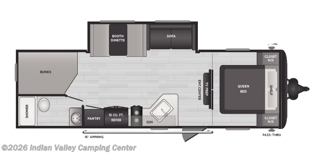 Floorplan of 2024 Keystone Springdale Classic 261BHC