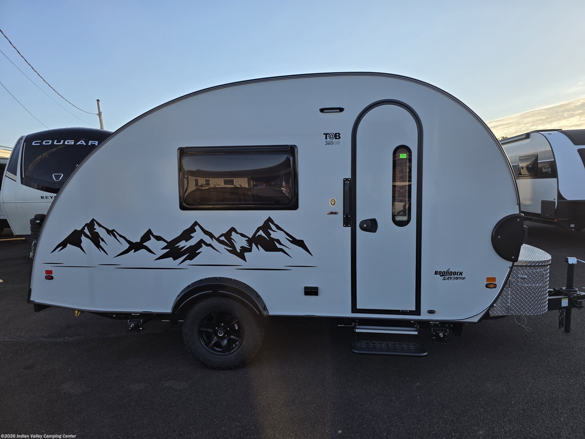 2027 NuCamp TAB 360 CS Black Canyon Boondock - New Teardrop Trailer For Sale by Indian Valley Camping Center in Souderton, Pennsylvania features Stove, TV, Toilet, Converter, Solar Panel