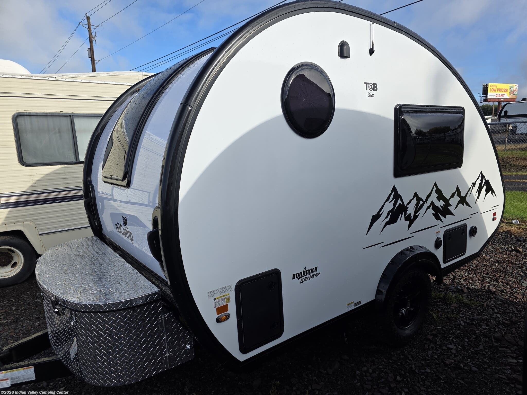 2027 NuCamp TAB 360 Black Canyon Boondock - New Teardrop Trailer For Sale by Indian Valley Camping Center in Souderton, Pennsylvania features Shower, Toilet, Smart TV, Heat Pump, Stove