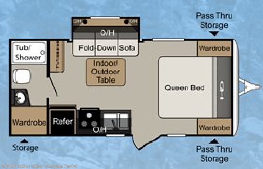 Floorplan of 2015 Keystone Passport Express 199ML