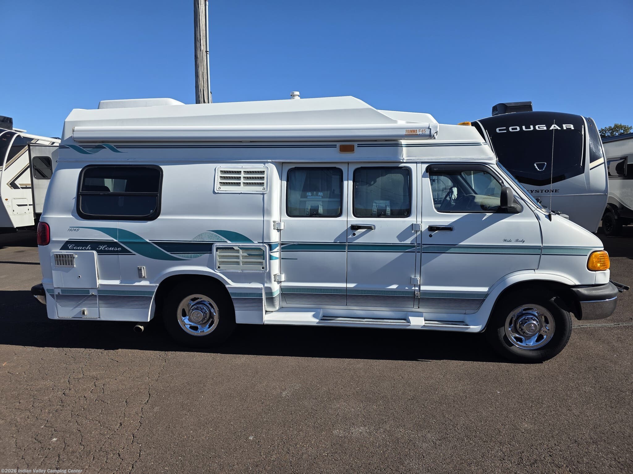 1998 Coach House Platinum 192KS Wide Body - Used Class B For Sale by Indian Valley Camping Center in Souderton, Pennsylvania features Hitch, Refrigerator, Stove Top Burner, Batteries, External Shower