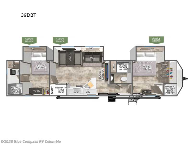 2026 Forest River Puma Vista 39DBT - New Destination Trailer For Sale by Blue Compass RV Columbia in Lexington, South Carolina features Slideout