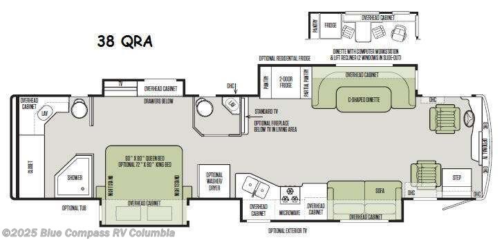 2015 Tiffin Allegro Red 38 QRA - Used Class A For Sale by Blue Compass RV Columbia in Lexington, South Carolina features Slideout