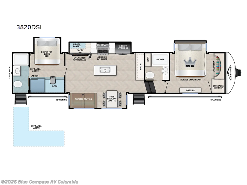 2026 East to West Blackthorn 3820DSL - New Fifth Wheel For Sale by Blue Compass RV Columbia in Lexington, South Carolina features Slideout