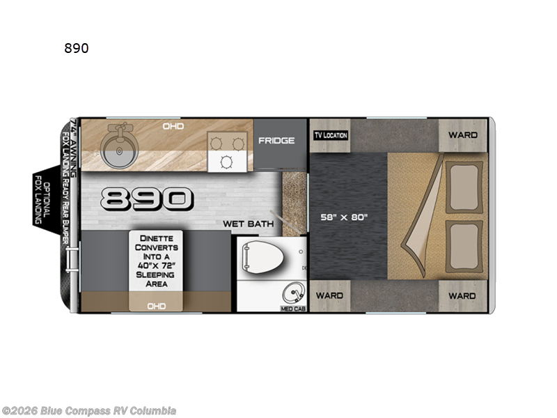 2026 Northwood Wolf Creek 890-LB - New Truck Camper For Sale by Blue Compass RV Columbia in Lexington, South Carolina