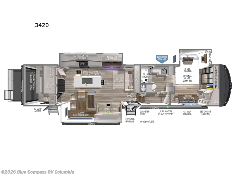 2026 Brinkley RV Model Z 3420 - New Fifth Wheel For Sale by Blue Compass RV Columbia in Lexington, South Carolina features Slideout