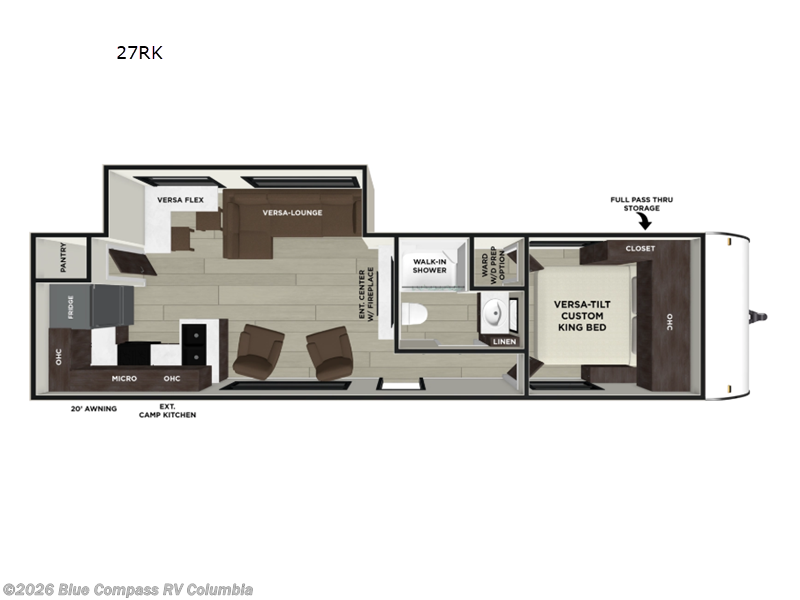 2026 Forest River Wildwood 27RK - New Travel Trailer For Sale by Blue Compass RV Columbia in Lexington, South Carolina features Slideout