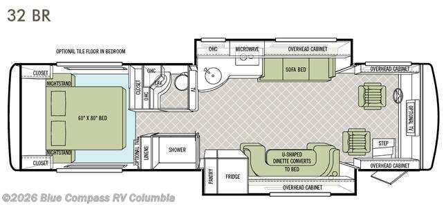 2013 Tiffin Allegro Breeze 32 BR - Used Class A For Sale by Blue Compass RV Columbia in Lexington, South Carolina features Slideout