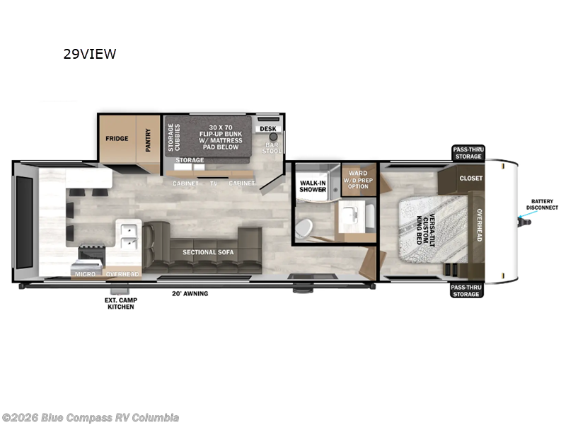 2025 Forest River Wildwood 29VIEW - Used Travel Trailer For Sale by Blue Compass RV Columbia in Lexington, South Carolina features Slideout