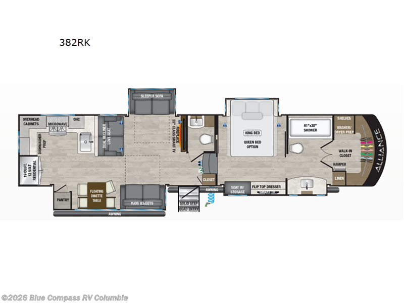 2024 Alliance RV Paradigm 382RK - Used Fifth Wheel For Sale by Blue Compass RV Columbia in Lexington, South Carolina features Slideout