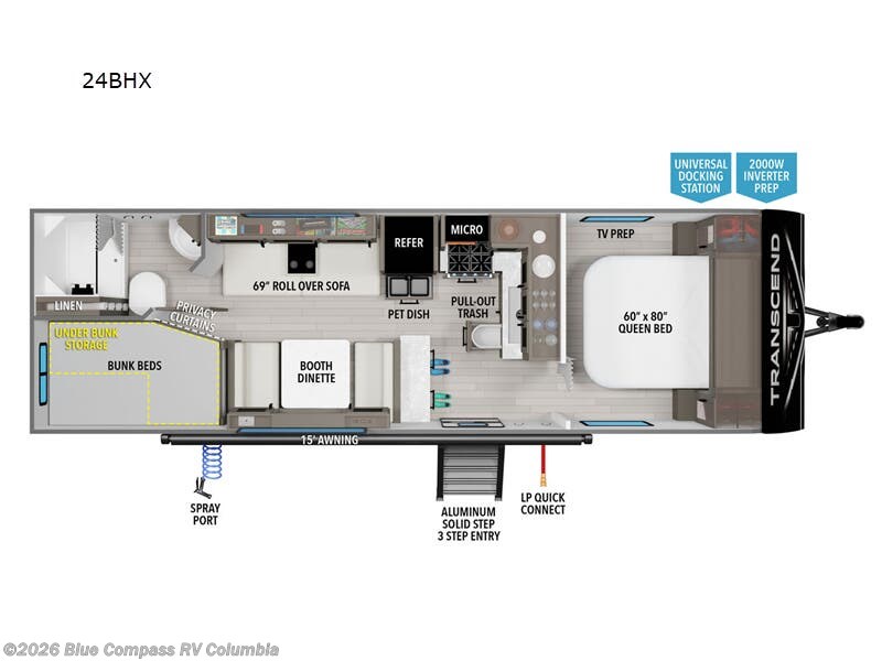 2026 Transcend Xplor 24BHX by Grand Design from Blue Compass RV Columbia in Lexington, South Carolina
