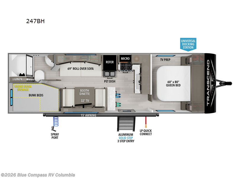 2024 Grand Design Transcend Xplor 247BH - Used Travel Trailer For Sale by Blue Compass RV Columbia in Lexington, South Carolina