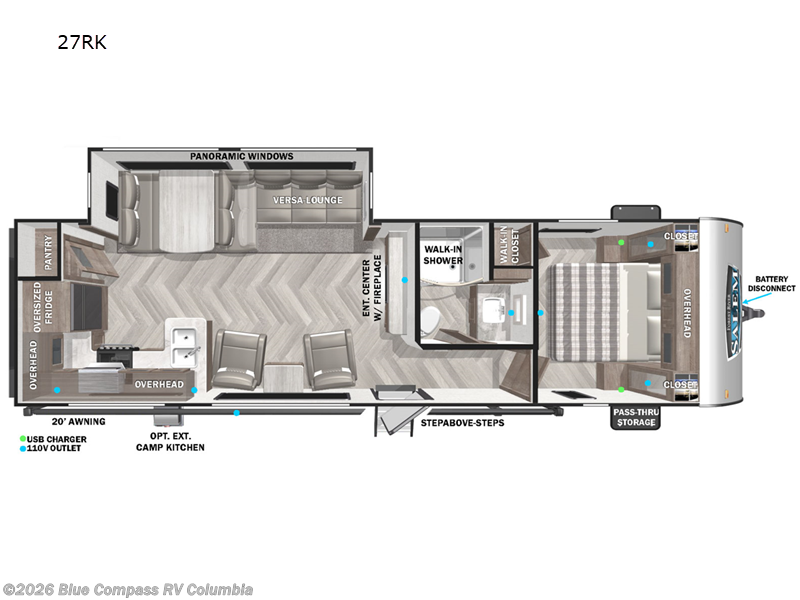 2022 Forest River Salem 27RK - Used Travel Trailer For Sale by Blue Compass RV Columbia in Lexington, South Carolina features Slideout