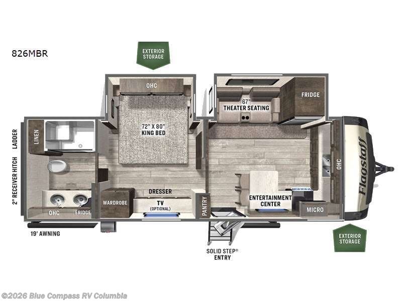 2022 Forest River Flagstaff 826MBR - Used Travel Trailer For Sale by Blue Compass RV Columbia in Lexington, South Carolina features Slideout