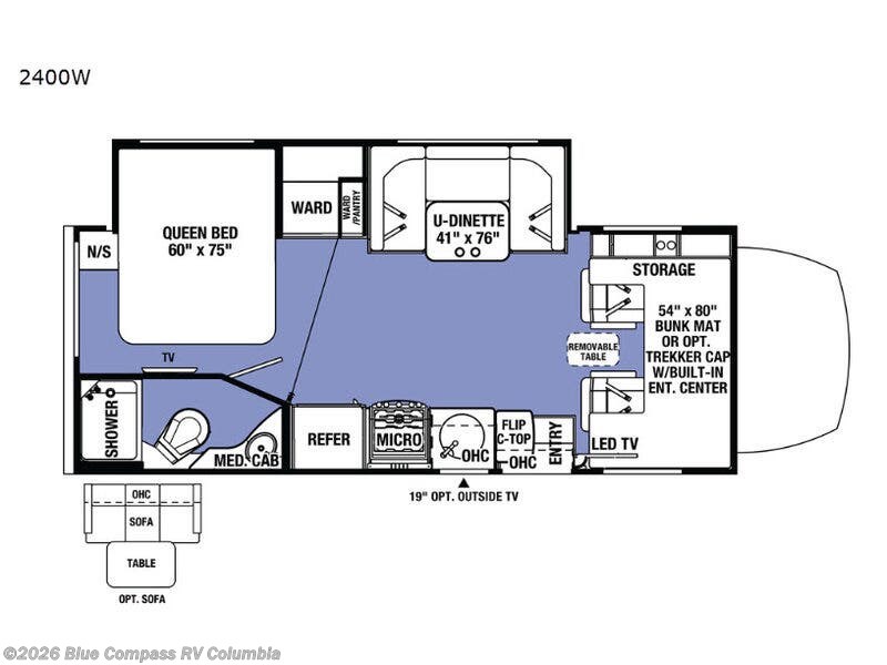 2019 Forest River Sunseeker 2400WMBS - Used Class C For Sale by Blue Compass RV Columbia in Lexington, South Carolina features Slideout