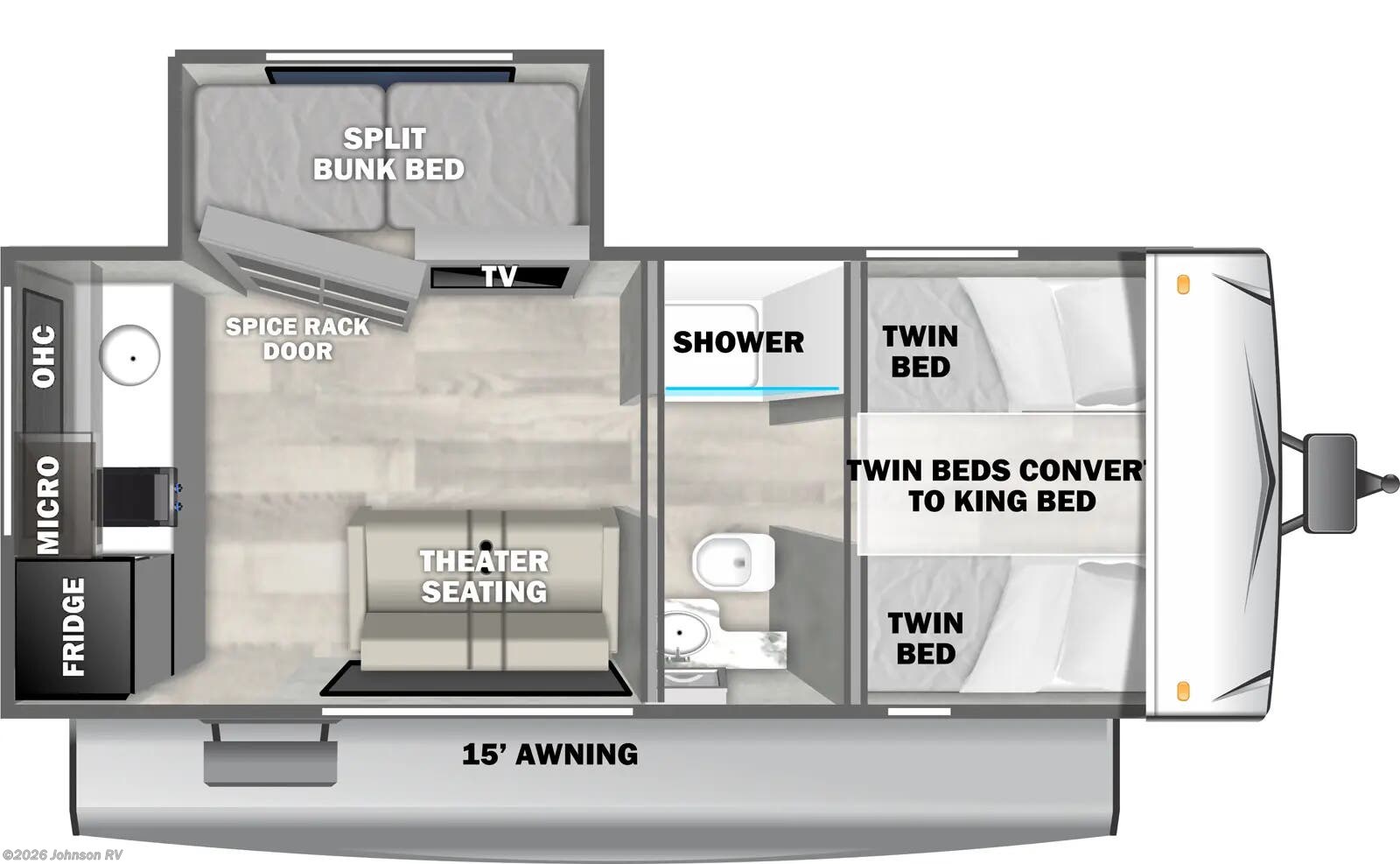 2025 Forest River EVO Select Northwest 165VW - New Travel Trailer For Sale by Johnson RV in Sandy, Oregon