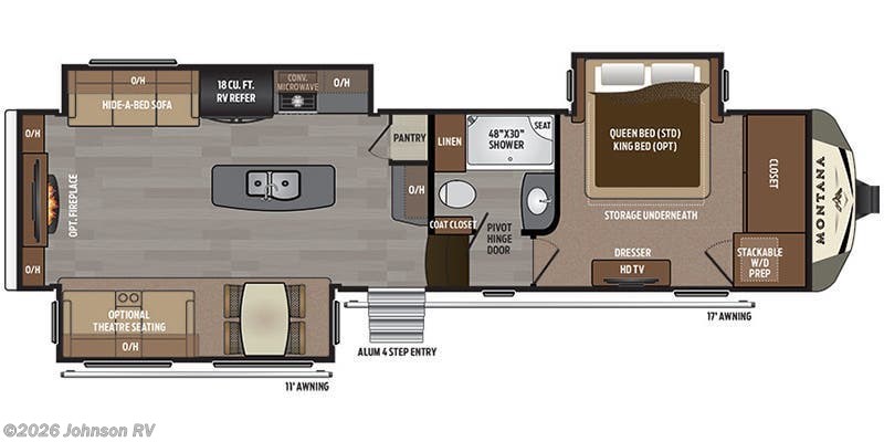 2017 Keystone Montana 3000RE - Used Fifth Wheel For Sale by Johnson RV in Sandy, Oregon