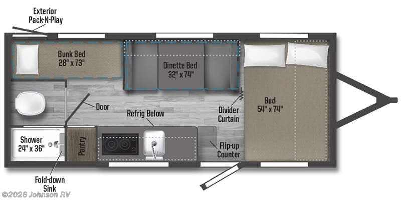 2021 Winnebago Micro Minnie 1700BH - Used Travel Trailer For Sale by Johnson RV in Sandy, Oregon