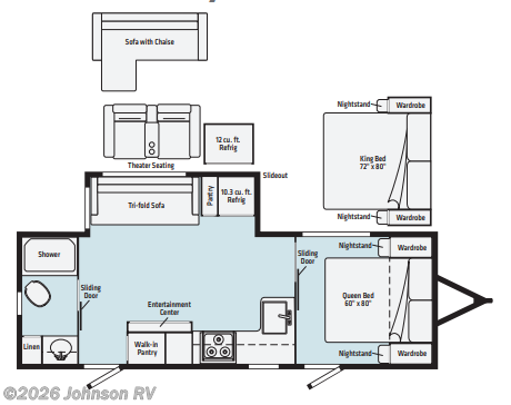 2021 WINNEBAGO VOYAGE 2427RB Floorplan