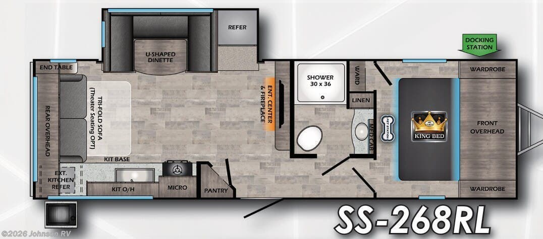 2022 CROSSROADS RV Sunset Trail Super Lite 268RL Floorplan