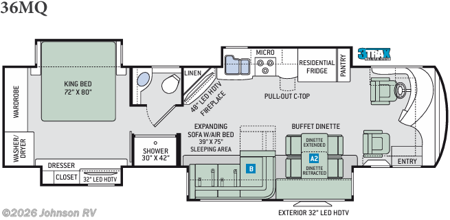 2017 Thor Motor Coach Tuscany XTE 36MQ Floorplan