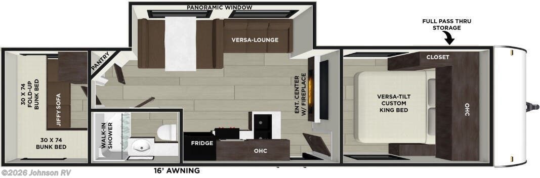 2026 FOREST RIVER EVO Lite 2750QBX Floorplan