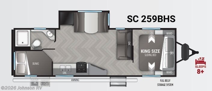 2021 CRUISER RV SHADOW CRUISER 259BHS Floorplan