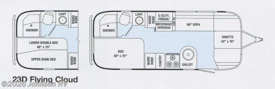 2015 AIRSTREAM FLYING CLOUD 23D Floorplan