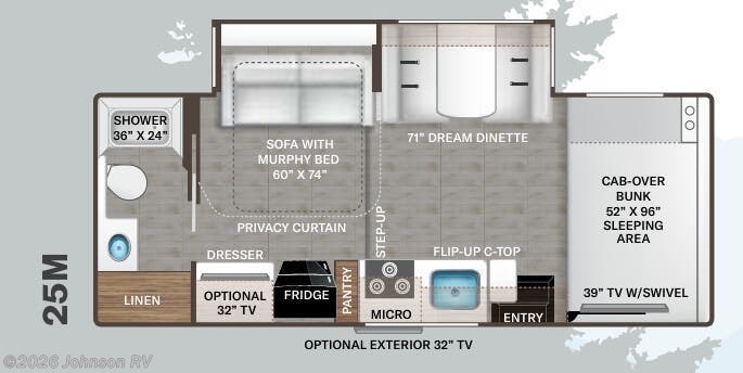 2023 Thor Motor Coach CHATEAU 25M Floorplan