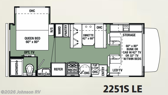 2016 FOREST RIVER FORESTER 2251SLE Floorplan