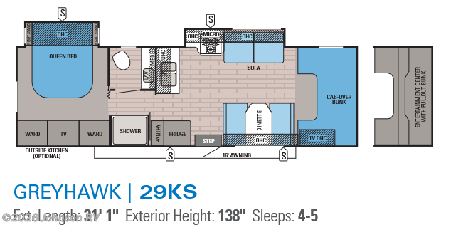 2015 JAYCO GREYHAWK 29KS Floorplan